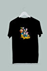 Maki Home Kız Çocuk Disney Arkadaslar Baskılı Siyah Tshirt 5 6 7 8 9 10 11 12 13 14 yaş
