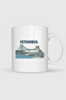  İstanbul - Kedi Ve Boğaz Köprüsü Tasarımlı Kupa Bardak
