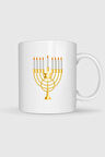  Hanukkah Menorah Yahudi Bayramı Tasarımlı Kupa Bardak