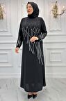 Amine Hüma Berrin Tesettür Abiye Siyah