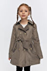 Belden Bağlamalı Kız Çocuk Trençkot 51316 