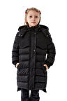Kız Çocuk Kapüşonlu Kışlık Şişme Mont 51356