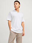 JJESUMMER LINEN POLO SS LN White
