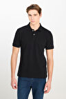 Erkek Regular Fit Polo T-shirt Black