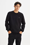 Erkek Baskılı Sweatshirt Black