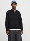 JJEBRADLEY SWEAT POLO NOOS Black