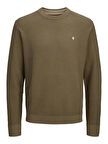 JPRBLUREX KNIT CREW NECK LN Stone Gray