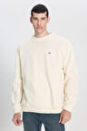 Bisiklet Yaka Sweatshirt Off White