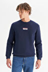 Erkek Mid Logo Sweatshirt DarKNavy