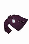Düğme Detaylı Bordo Renk Çocuk Gömlek