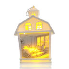 Oda Manzaralı Dekoratif Işıklı Led Gece Lambası Beyaz