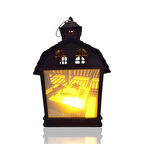 Oda Manzaralı Dekoratif Işıklı Led Gece Lambası Siyah