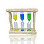 5,10,15 Dakikalık Ahşap Renkli Kum Saati
