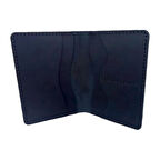 El Yapımı Hakiki Crazy Deri Pasaportluk Siyah