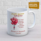 Kişiye Özel İsim Yazılabilir Sevgi Temalı Kupa Bardak