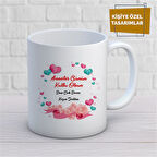 Kişiye Özel İsim Yazılabilir Anneler Günün Kutlu Olsun Seni Çok Seven Kızın Kupa Bardak