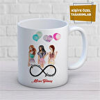 Kişiye Özel İsim Yazılabilir Üç Kız Arkadaş Kupa Bardak