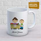 Kişiye Özel İsim Yazılabilir Rehber Öğretmen Kupa Bardak