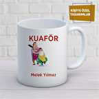Kişiye Özel İsim Yazılabilir Kuaför Kupa Bardak