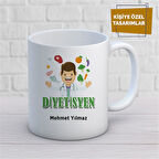 Kişiye Özel İsim Yazılabilir Diyetisyen Kupa Bardak