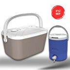 Buzluk Termos  Set-30 Lt Buzzy Buzluk Termos (1178 Cooler Box)+ +6.5 Lt Erciyes Piknik Termos (1403 Cooler Jug)