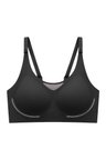 Seamless Bra - Avena | Siyah Lazer Kesim Balensiz Çizgi Dokulu Tül Detaylı Kadın Sütyen