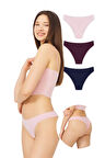 Pamuklu Basic Kadın Brezilya Külot 3'lü Paket - 3
