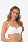 Kadın Beyaz Mikro Straplez Desteksiz Sütyen 3413
