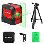 KOBB KBL91GTP Yatay ve Dikey Otomatik Hizalamalı Yeşil Çapraz Çizgi Lazer Distomat 30 mt + Tripod