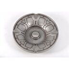 Parmida 4'lü Puro Küllüğü Desenli Metal Gümüş