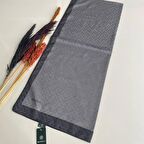 Bonjela Monogram Şal Gri-Füme JZ0321