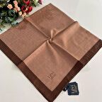 Levidor Premium Monogram Eşarp Gül Kurusu-Kahve GX0219