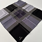 Vissona Twill İpek Eşarp Gri IPK4106