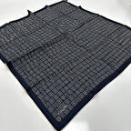 Vissona Lacivert Twill İpek Eşarp IPK6402