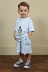 Erkek Çocuk Şort Takım Açık Mavi - Teddy