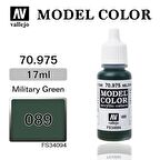 Vallejo 70975 17 ml. (89) Military Green-Matt, Model Color Serisi Model Boyası