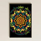 Canlı Renklerle Tasarlanmış Dekoratif Mandala Tablo