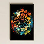 UV Baskılı Mandala Tablo - Renk Patlaması