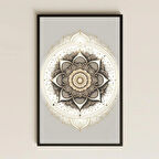 UV Baskılı Mandala Tablo - Minimalist Zerafet