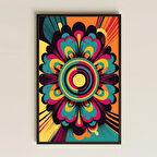 UV Baskılı Mandala Tablo - Retro Enerji