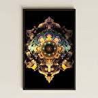 UV Baskılı Mandala Tablo - Kozmik Portal