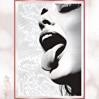 Strip Pop Girl - Siyah Beyaz Cesur Poster