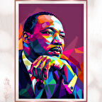 Geometrik Lider Portresi - Renkli WPAP Sanat Posteri