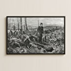 Savaş Alanı ve Asker Figürlü UV Baskılı Tarihi Tablo