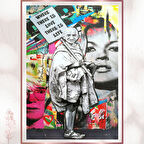 Gandhi Pop Art - Barış ve Aşk Mesajlı Graffiti Poster