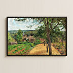 Bağ Yolu ve Köy Manzarası - UV Baskılı Doğa Tablosu