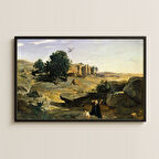 Çölde Annelik ve Umut - UV Baskılı Klasik Tablo