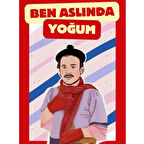 Avrupa Yakası Ben Aslında Yoğum Ahşap Retro Vintage Poster
