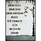 Yatsın Bu Dünya Ahşap Retro Vintage Poster