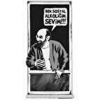 Bizimkiler Sosyal Alkolik Ahşap Retro Vintage Poster